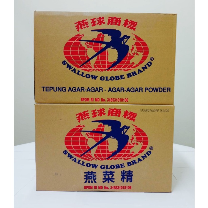 

Swallow Gobe agar agar 2 Karton @24box Plain