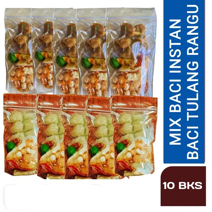 

PAKET USAHA BASO ACI MINI DAN BASO ACI TULANG RANGU 10 BKS Makanan Food Pedas Instan Ayam Kuah