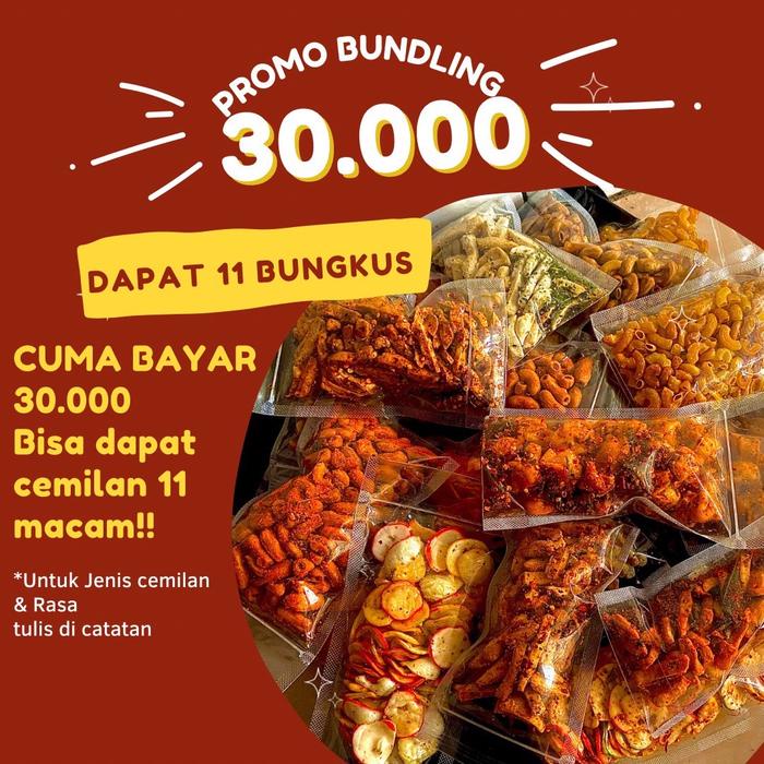 

11 BUNGKUS CEMILAN ISI 50 gram 30.000 an!!!!