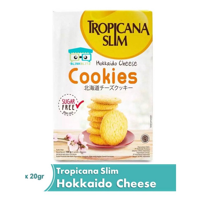 

Tropicana Slim Hokkaido Cheese Cookies 100 gr Sugar Free Diet Keto