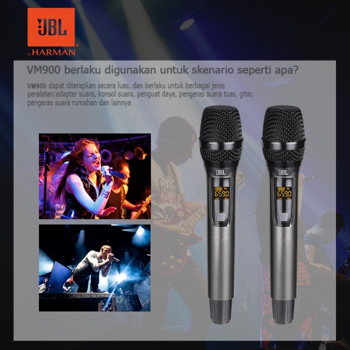 PREMIUM JBL/ VM900,mik wireless,mik karaoke,mic karaoke suara jernih,mic wireless,mic