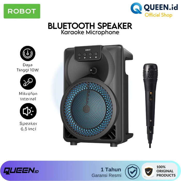 PREMIUM ROBOT RB350 Bluetooth Speaker Karaoke Speaker With Microphone 10W