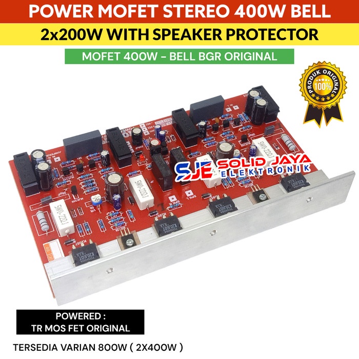 Kit Power Mofet 400W Stereo Tr Final Asli 400 Watt Amplifier Bell Bgr