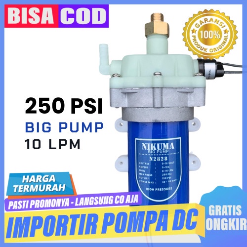 NIKUMA BIG PUMP N2828 - MAKS 250 PSI 10 LPM 110 WATT ORIGINAL POMPA DC TEKANAN TINGGI AY0