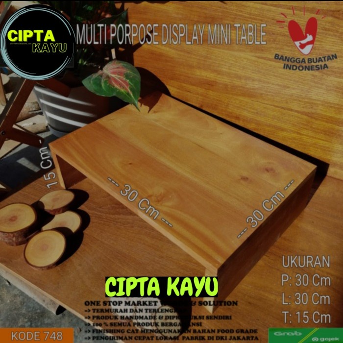 

TERLARIS! Meja kcil Sekat setand Display (P) 30-70 Cm (L)30Cm (T)15Cm 30x30x15
