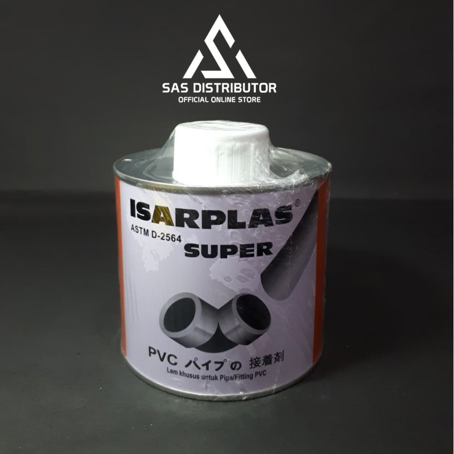 Lem Isarplas Kaleng 400 gram / Lem Fox Isarplas Kaleng / Lem Pipa PVC / Isarplas Kuas / Lem Pralon