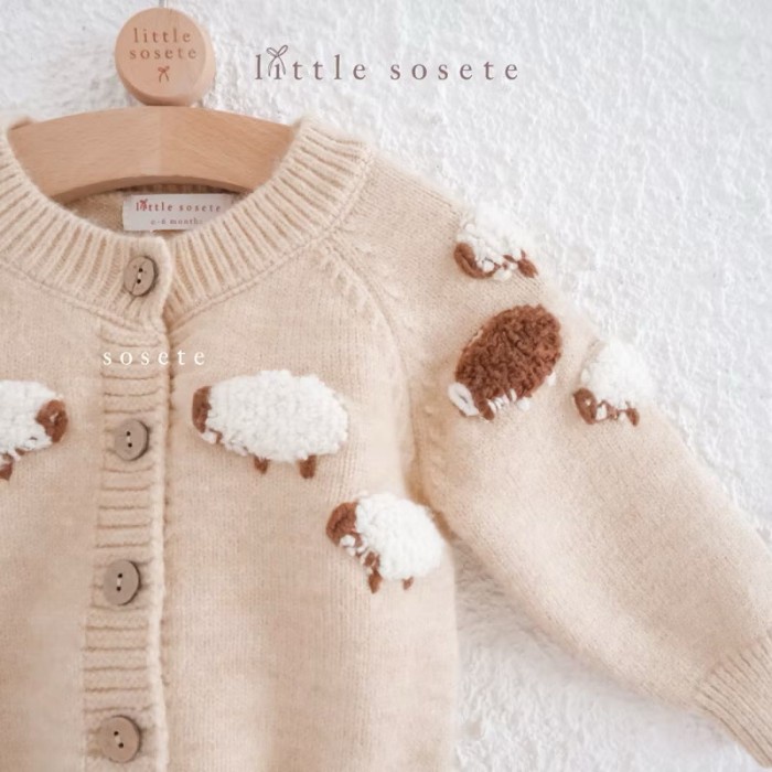 Little Sosete - Unisex Knit Cardigan Baby Newborn / Sweater Baby Rajut Knit *Cardigan Knit Anak Bayi