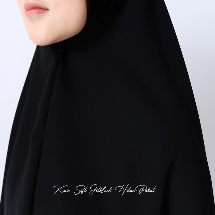 Best Seller Alsyahra Exclusive Set Khimar Marwah Non Pet Niqab Bandana Xxl Jetblack Muslim Syari