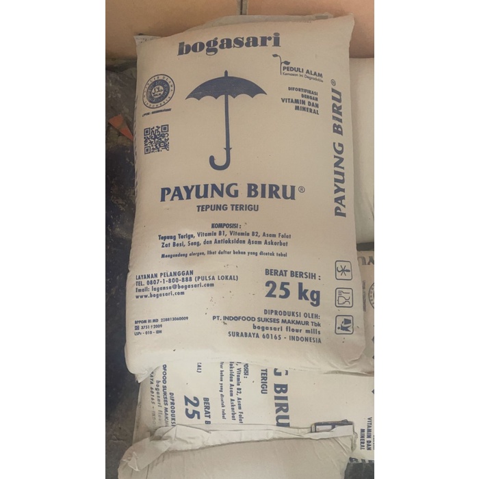 

Tepung Terigu Payung Biru 25kg