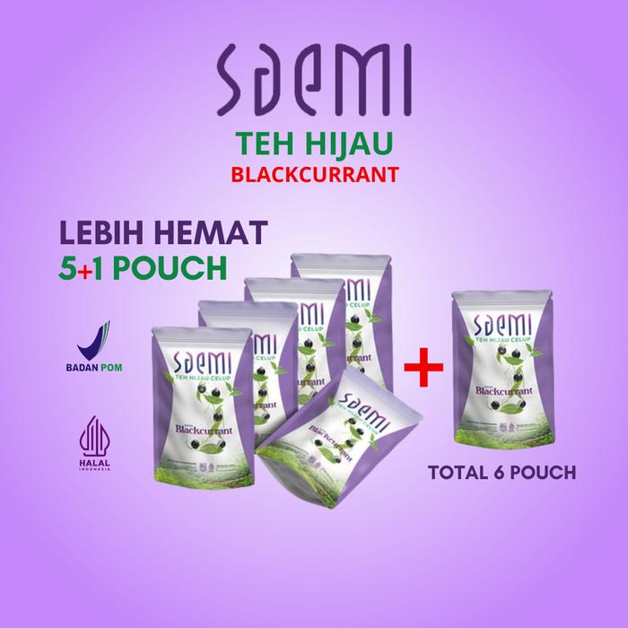 

Saemi 5+1 Pouch Teh Hijau Green Tea Rasa Dan Wangi Blackcurrant Greentea