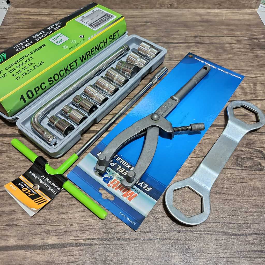 Paket Hemat Treker Cvt Motor Honda - Yamaha Universal / Treker Tahanan Cvt + Kunci Shock Sock Set 10