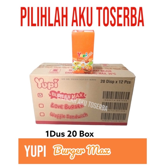 

YUPI BURGER MAX - ( HARGA 1 DUS ISI 20 BOX )