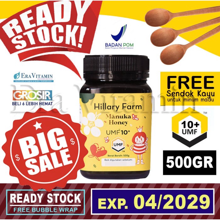 

Promo Terbatas Hillary Farm Umf 10+ Manuka Honey 500Gr - Madu Manuka Anak Pure New Zealand Aman