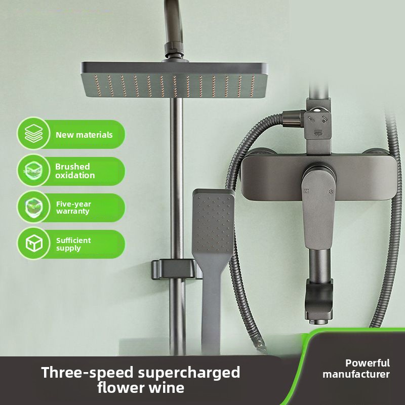 Bathroom Shower Full Set Space Aluminum Bathroom Toilet Set