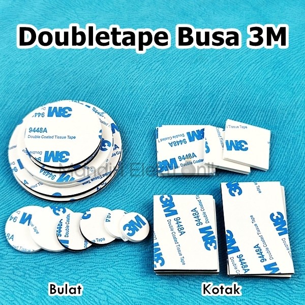 

BERKUALITAS Doubletape Busa 3M Bulat Kotak Busa Foam - Bantalan Kuat Pita Akrilik Perekat Dua Sisi -