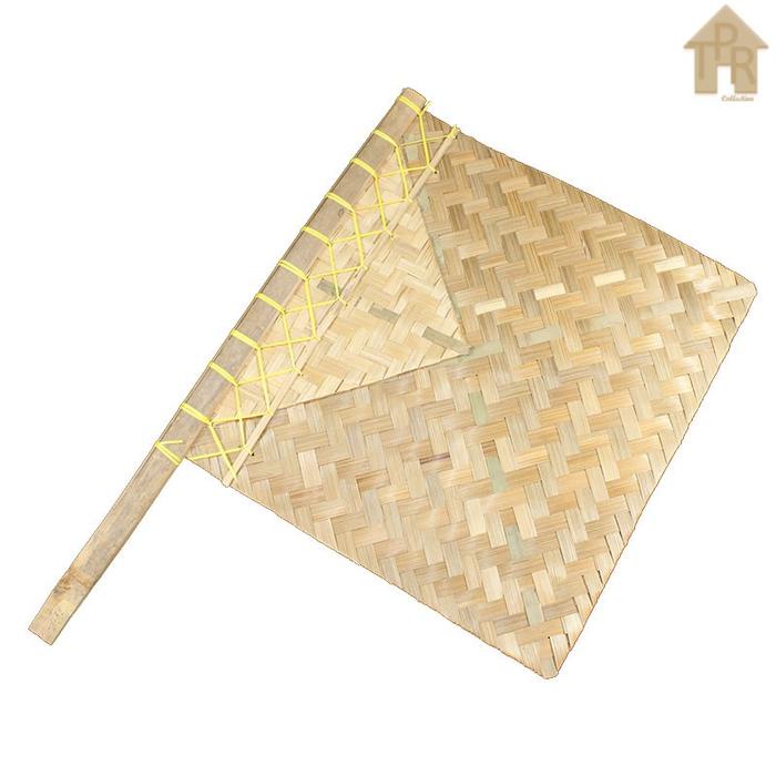 Kipas Tangan Bambu Kipas Sate Jumbo Hihid Sate - 30X30Cm.