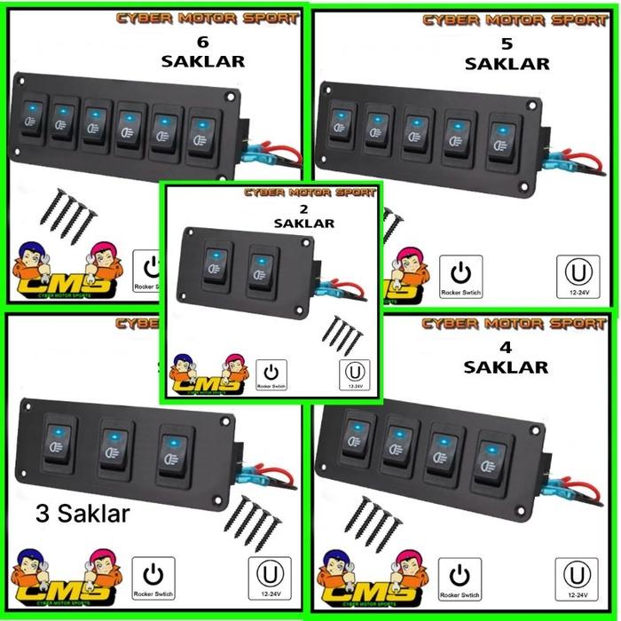 Saklar mobil tombol 12v 24v universal. on off lampu mobil. switch foglamp headlamp lampu tembak