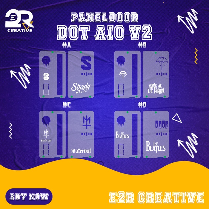 LIMITED EDITION Panel / Backdoor Akrilik DOT AIO V2 Kit Polos & Motif Bisa Custom #1