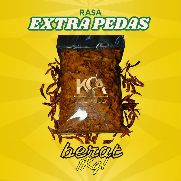 

JTTOP" 1KG KERIPIK KRIWIL PEDAS LEVEL 10 EXTRA PEDAS DAUN JERUK FOOD SNACKS CEMILAN KERING KERUPUK