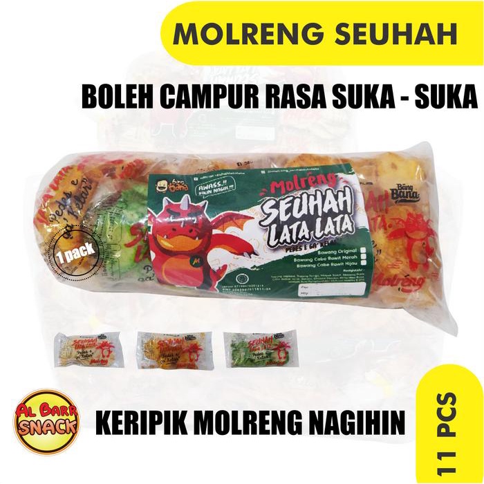 

JTTOP" MOLRENG SEUHAH LATA KERIPIK KEMASAN PACK BAWANG CAMILAN CEMILAN SNACKS