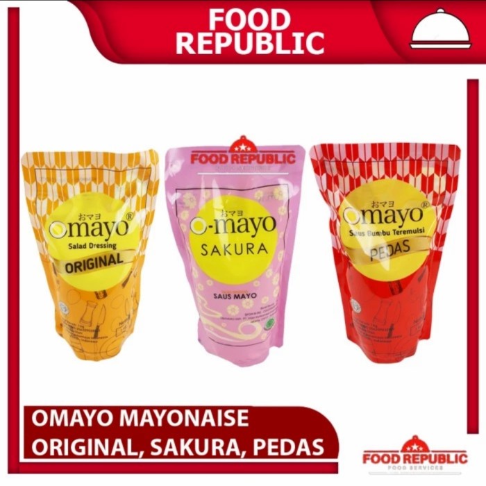 

OMAYO MAYONAISE 1KG ORIGINAL PEDAS SAKURA MAYONNAISE HALAL JEPANG