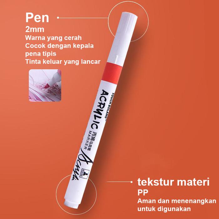 

CUCI GUDANG Pen Akrilik Marker Warna Set Kering Tahan Air Spidol Marker Acrylic Painter Menggambar