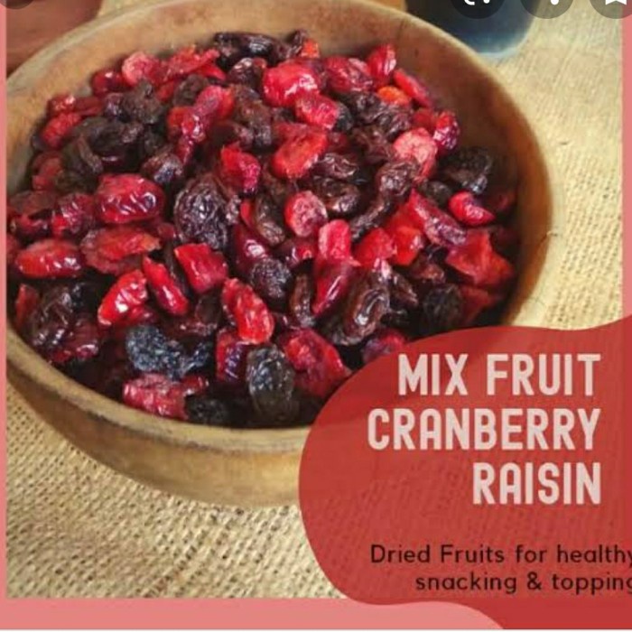 

mix fruit dried cranberry & raisin 250gr / cemilan sehat