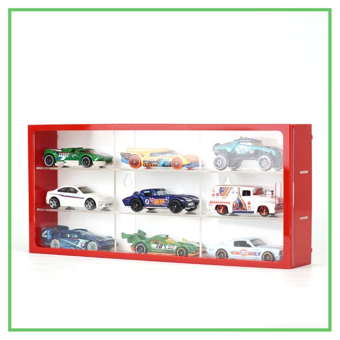 

NEW Rak Hotwheels Akrilik Isi 5/9/10/12/16/20/24/30/48/72 - No Header Slim Edition Skala 1:64