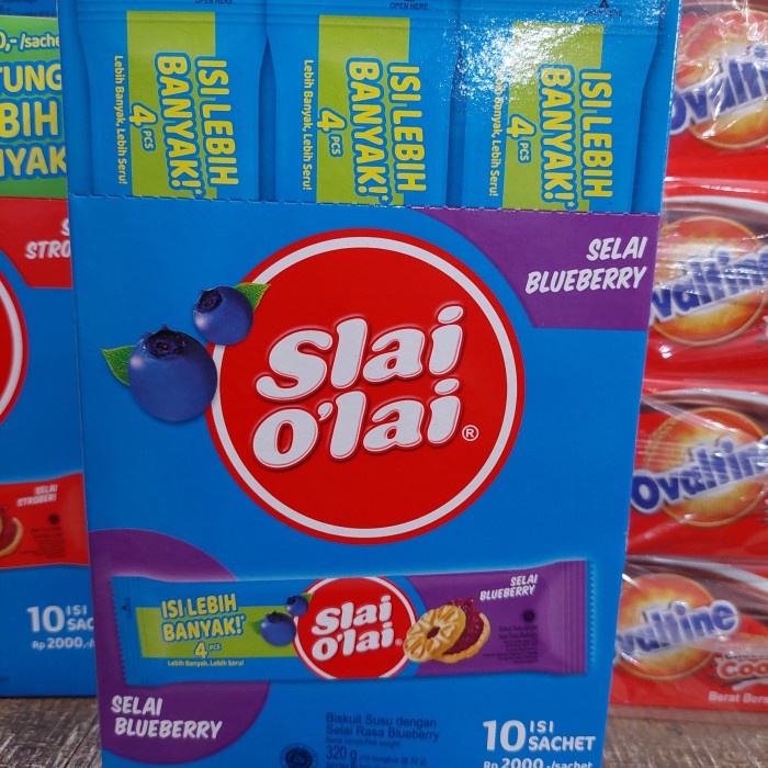 

JTTOP" SLAI OLAI BLUEBERRY KEMASAN BARU 1 BOX ISI 10 SACHET