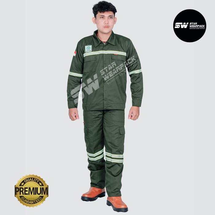 JTTOP" WEARPACK ATASAN WARNA ARMY POLOS LENGAN PANJANG