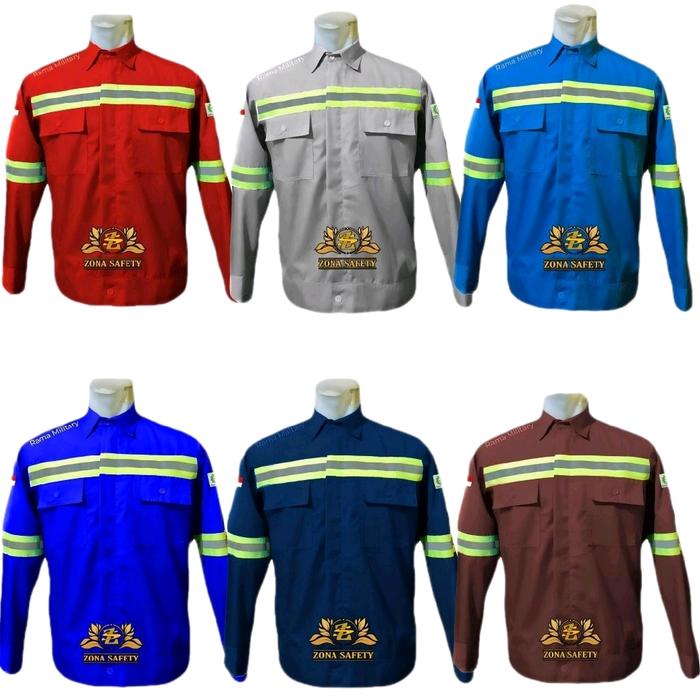 JTTOP" SERAGAM KERJA SAFETY WEARPACK TAMBANG TEKHNISI PRIA BAJU PRIA SAFETY WEARPACK PANJANG KATUN