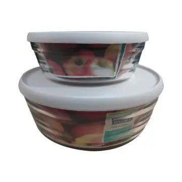 GLASSLOCK FOOD STORAGE CIRCLE BOWL SET OF 2