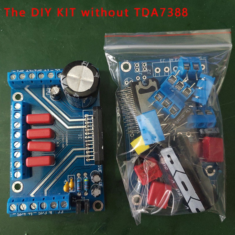 (Diy Kit Without Tda7388)Tda7388 Power Amplifiers Four Channel 4X41W Audio Dc 12V Btl Pc Car Amp Pcb