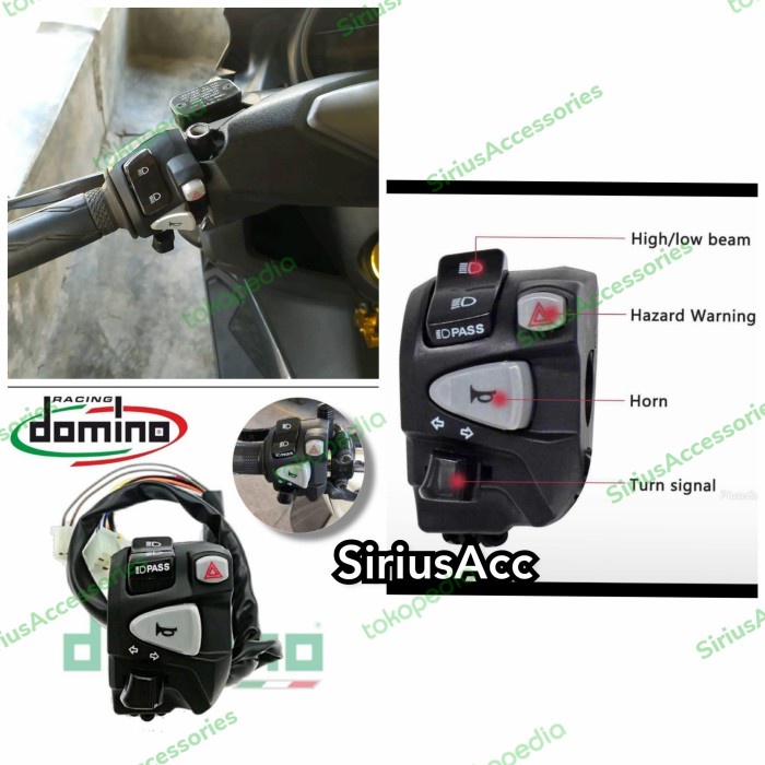 Saklar Kiri Domino Holder Kiri Domino Universal Nmax Pcx Lexi Mio Beat