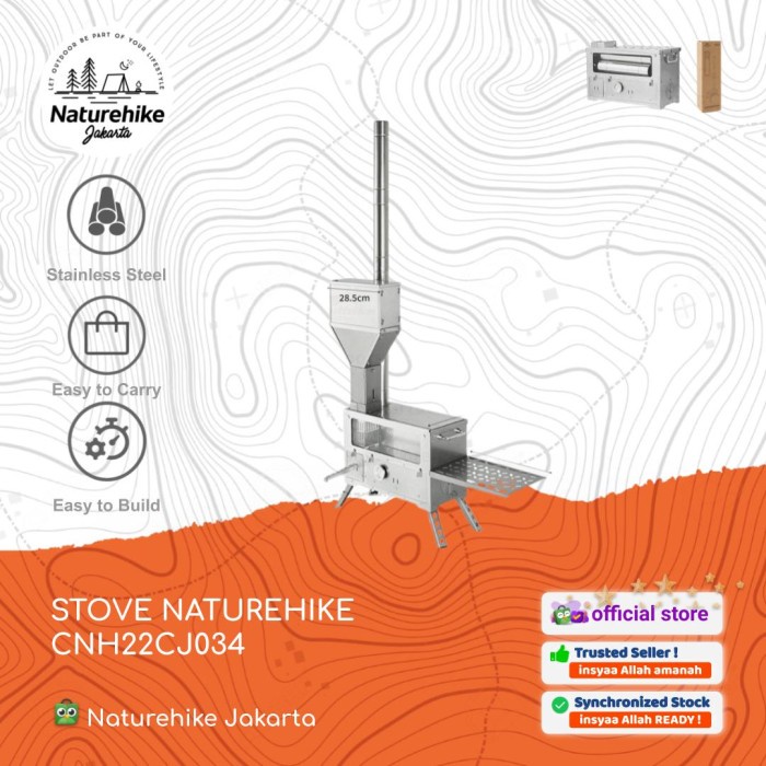 KOMPOR KAYU / HEATER / PEMANAS / TUNGKU CAMPING NATURHIKE CNH22CJ034