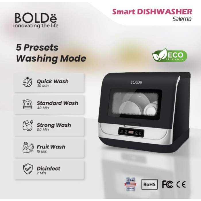 BOLDe Smart Dishwasher Salerno (Mesin Pencuci Piring Otomatis)