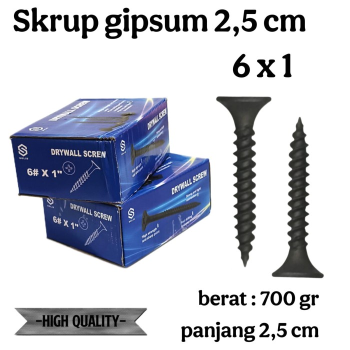 Skrup Gipsum / Sekrup Gypsum / Skrup Hitam Tajam - per dus