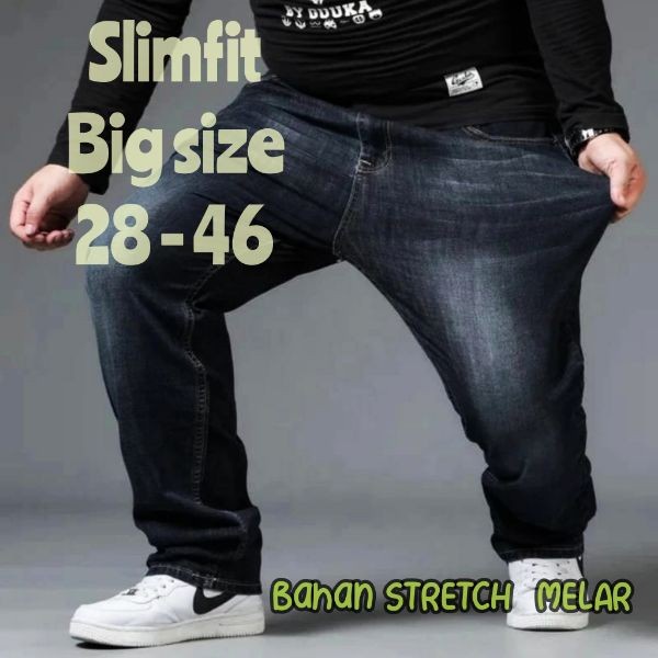 celana jeans pria slim fit jumbo size/celana jeans pria Stretch jumbo