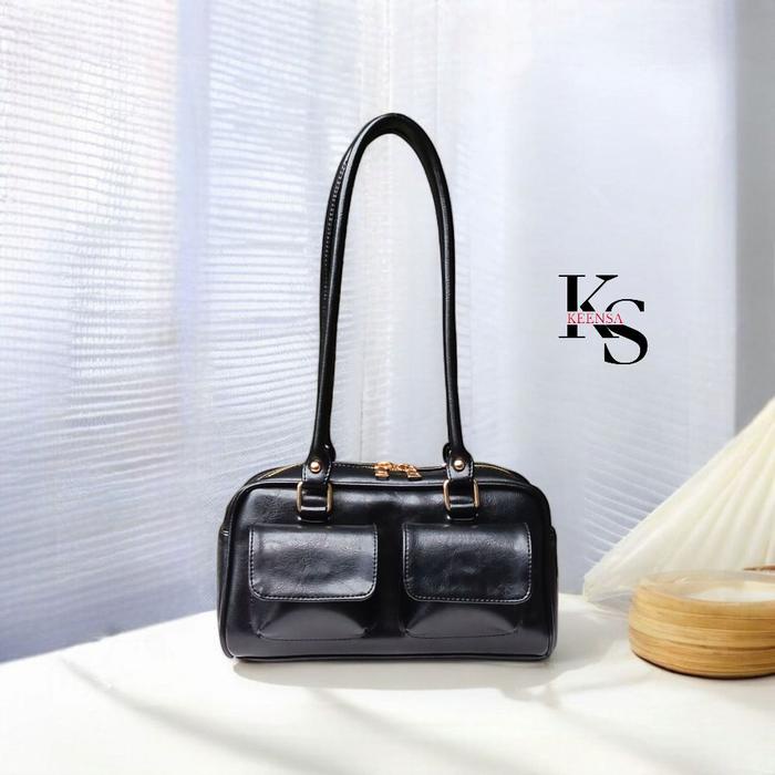 KEENSA Ayumi Bag Glossy Tas Wanita ootd Terbaru 2025 Tas Bowling 2 Kantong Tas Bahu Ketiak Tote Bag
