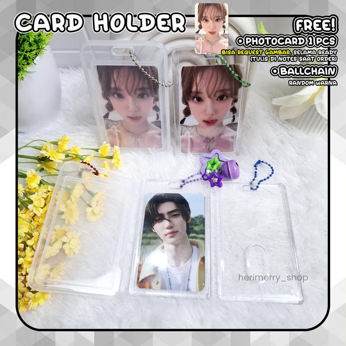 

BERMUTU Cahol Transparan Plastik dan Akrilik Photocard Holder Kpop PC POCAHOL CAHOL Handmade 2 Sisi
