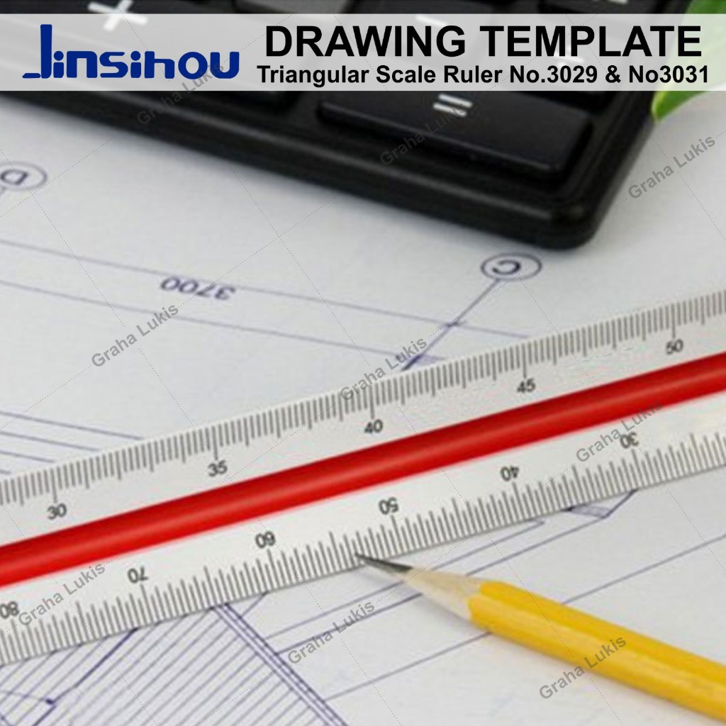 

Jinsihou Scale Ruler 30 cm - No. 3029 / No. 3031 - Penggaris Skala Segitiga Arsitek Drafter