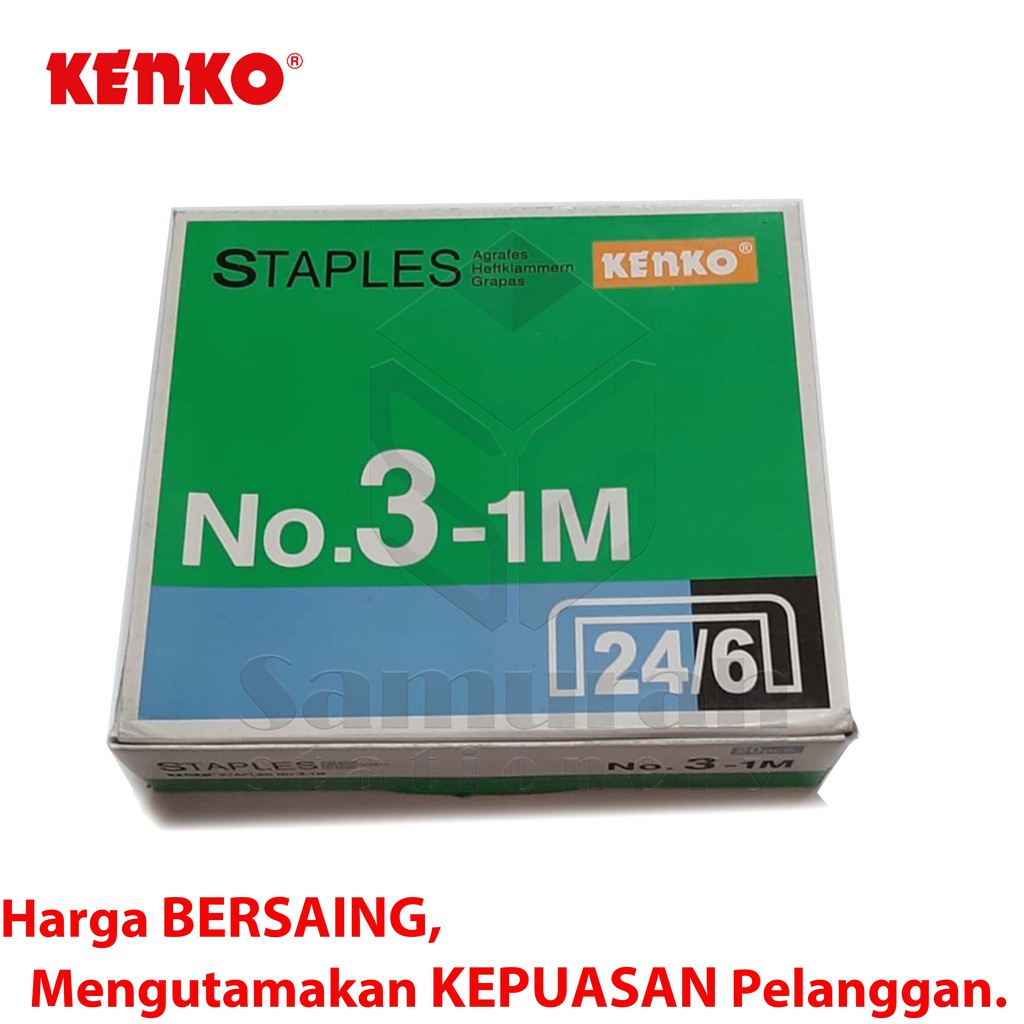 

Isi Staples Kenko No. 3 Per Box Isi 20 Pak Kecil / Refill Stapler no 3 / isi Stepler Besar / Hekter