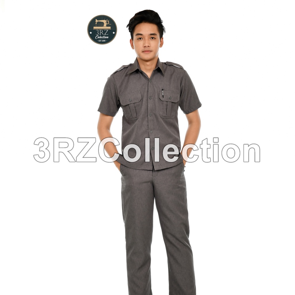Termurah Seragam Dinas Pria Baju Dinas Abu Abu Baju Seragam Abu Tua Kerja Kantor Pria Seragam