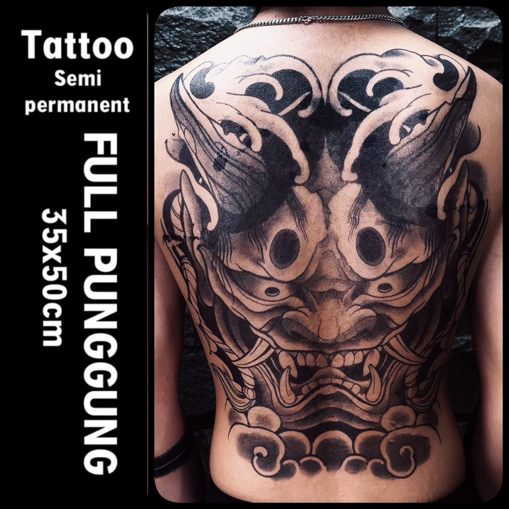 UM1 Tatomaniajkt-Tato Motif TB / Tato temporer seri Tato Badan Full Punggung / Tato semi permanent