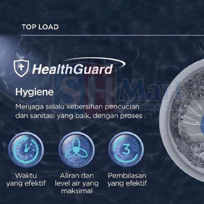 MESIN CUCI 1 TABUNG MIDEA 7,5 KG MAW100W75 / 8,5 KG MA100W85 / 9,5 KG MA100W95 GARANSI RESMI BEST