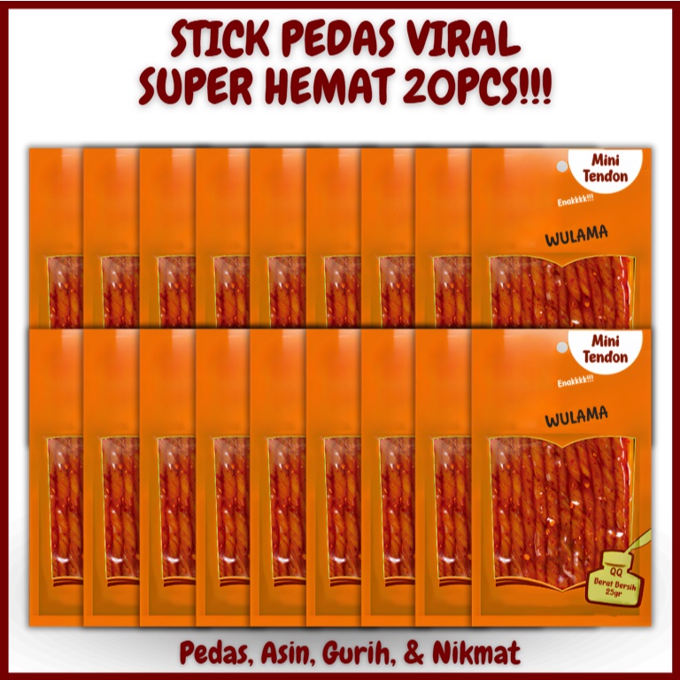 

Stick Pedas Asin Gurih Nikmat Super Hemat 20pcs Termurah!!! WE!