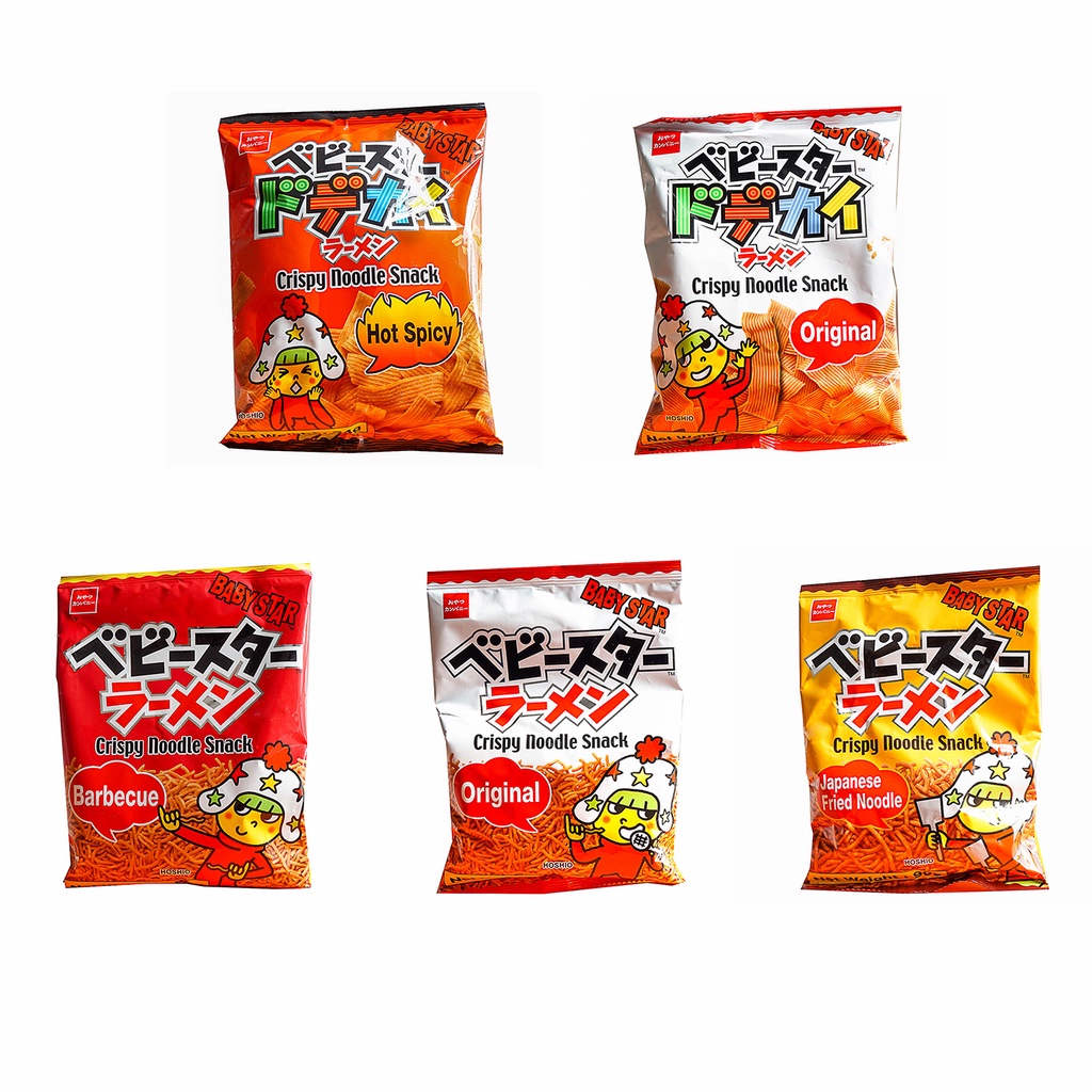 

Oyatsu Baby Star Crispy Noodle Snack - Snack Mie Kering Jepang WE!