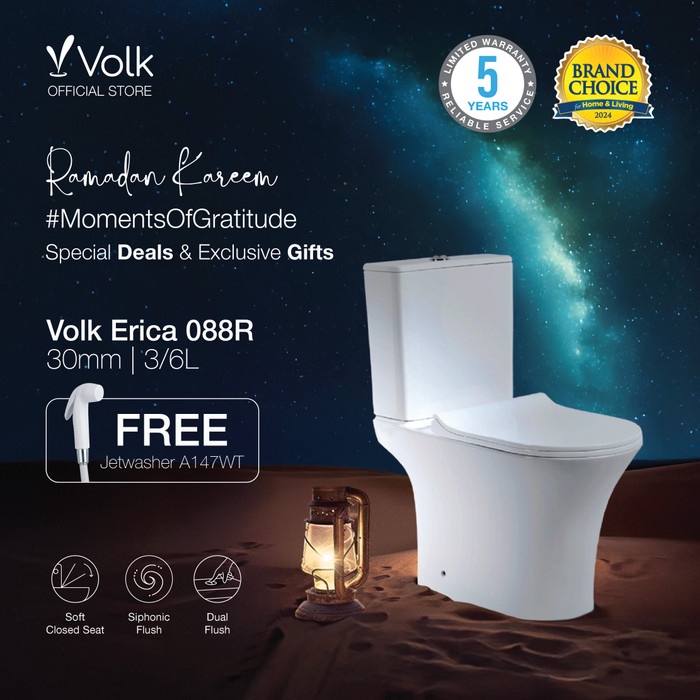 PROMO Closet Duduk Rimless Volk Erica 088A