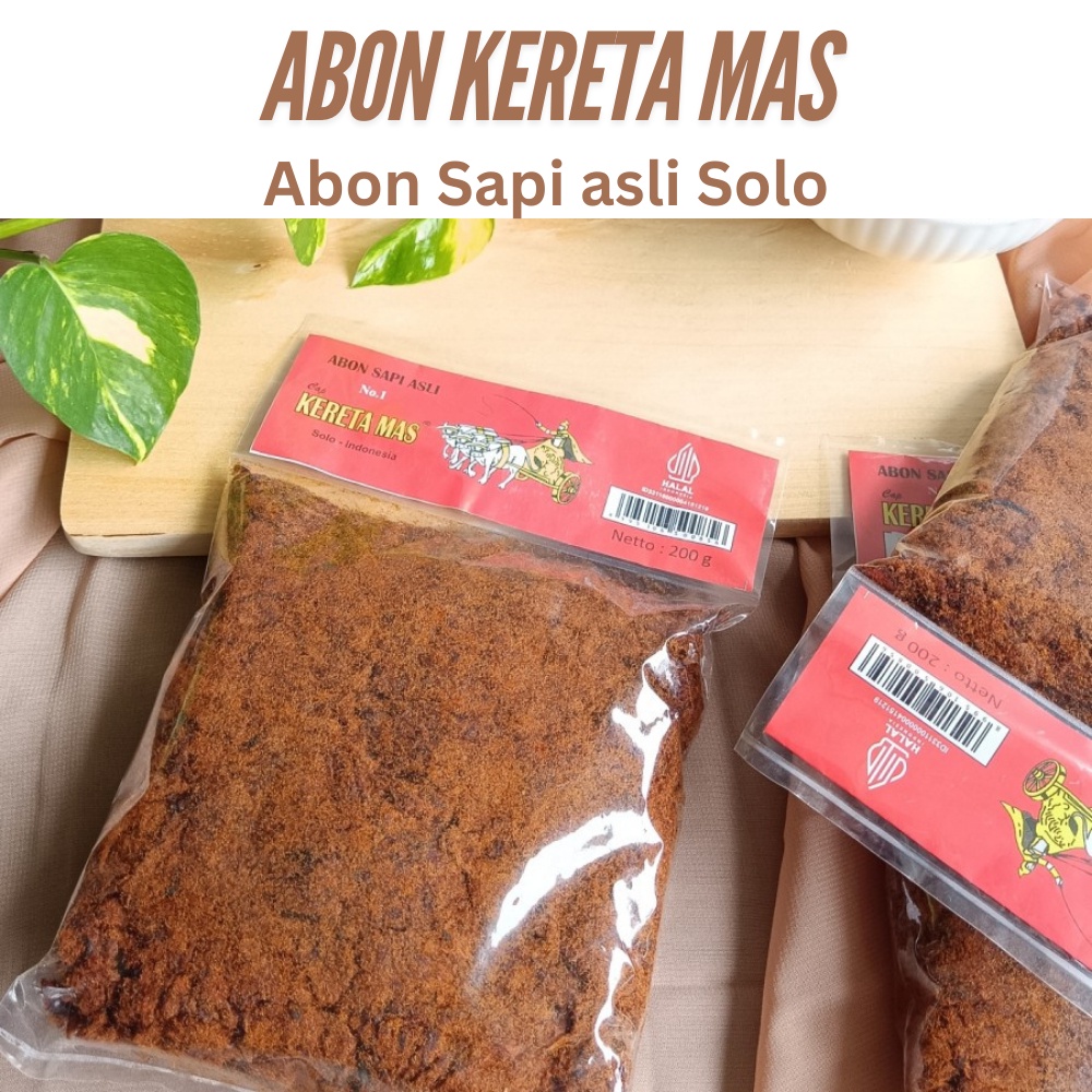 

Abon Sapi Kereta Mas Asli Solo 200 gram Tanpa Pengawet Dan Tanpa Campuran WE!