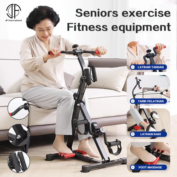 Sepeda Terapi Sepeda Statis-Alat Terapi Stroke Sepeda Statis Dual Kaki Dan Tangan Olahraga Gym